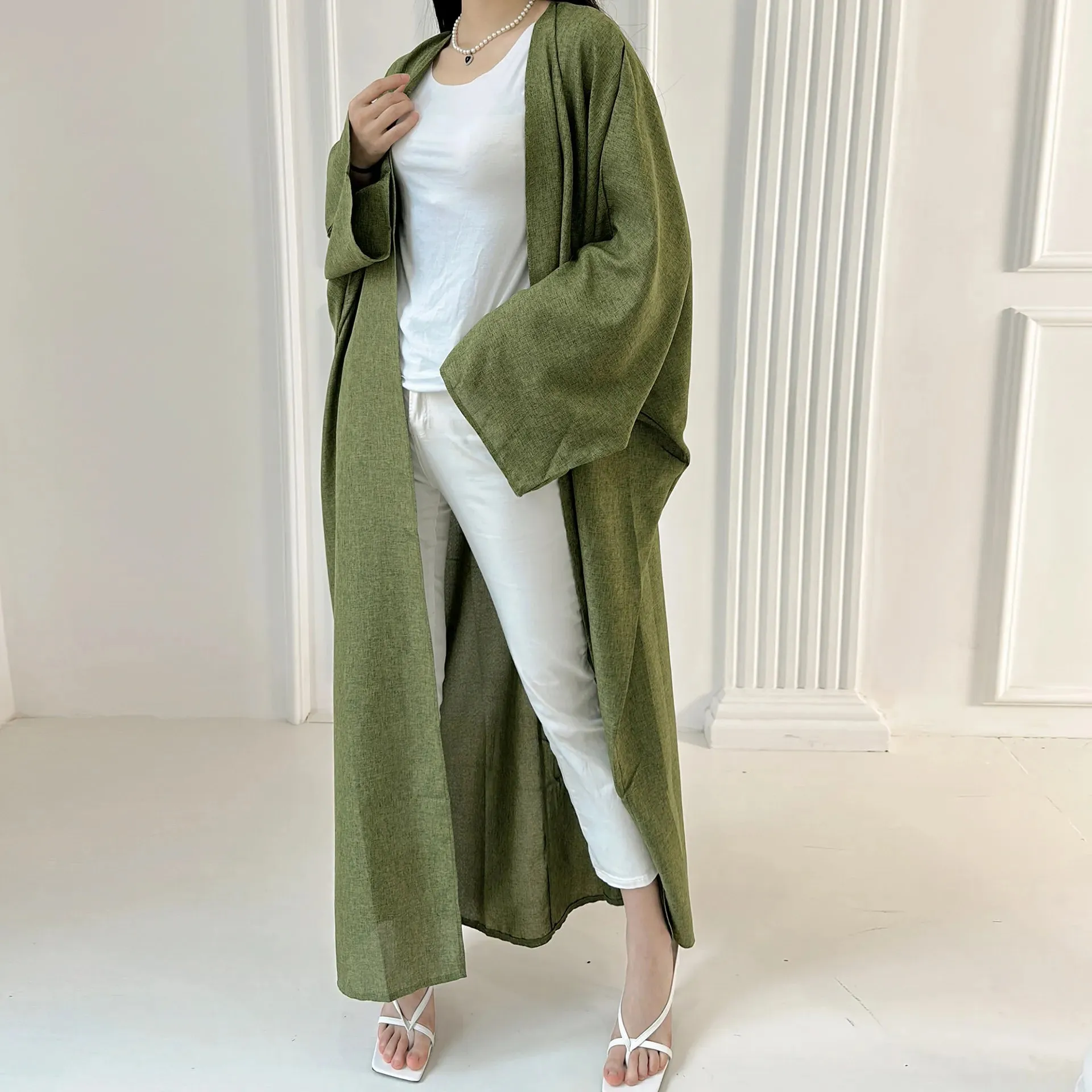 Muslim Open Abaya Long Cardigan Women