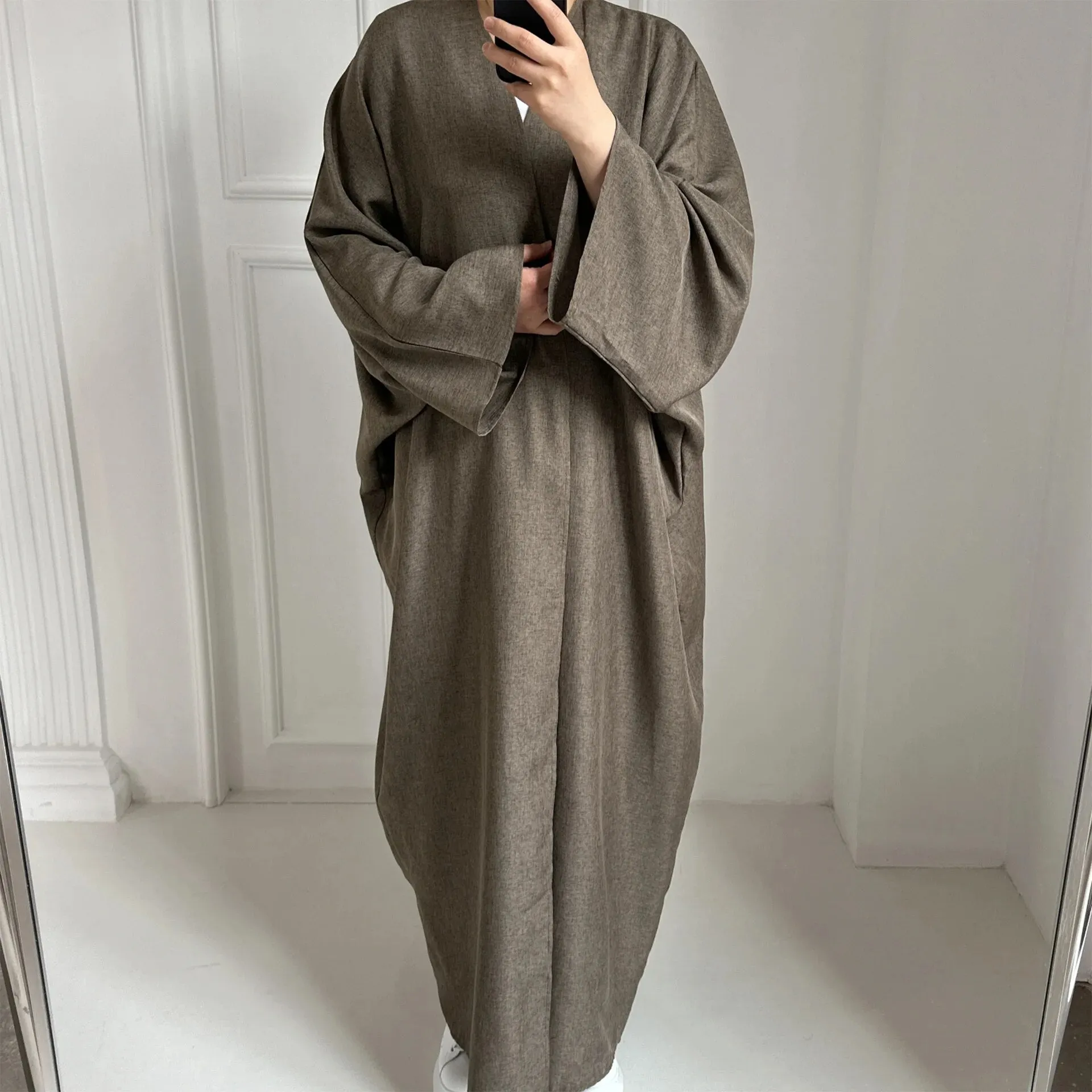 Muslim Open Abaya Long Cardigan Women