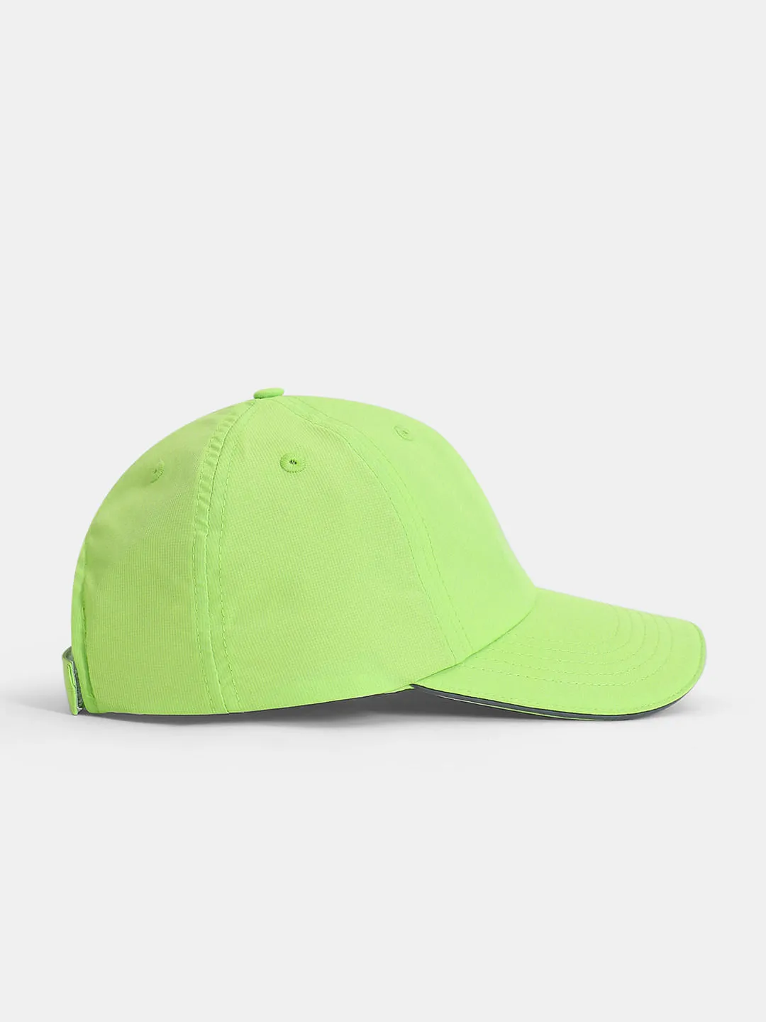 Neon Green Logo Print Activewear Cap