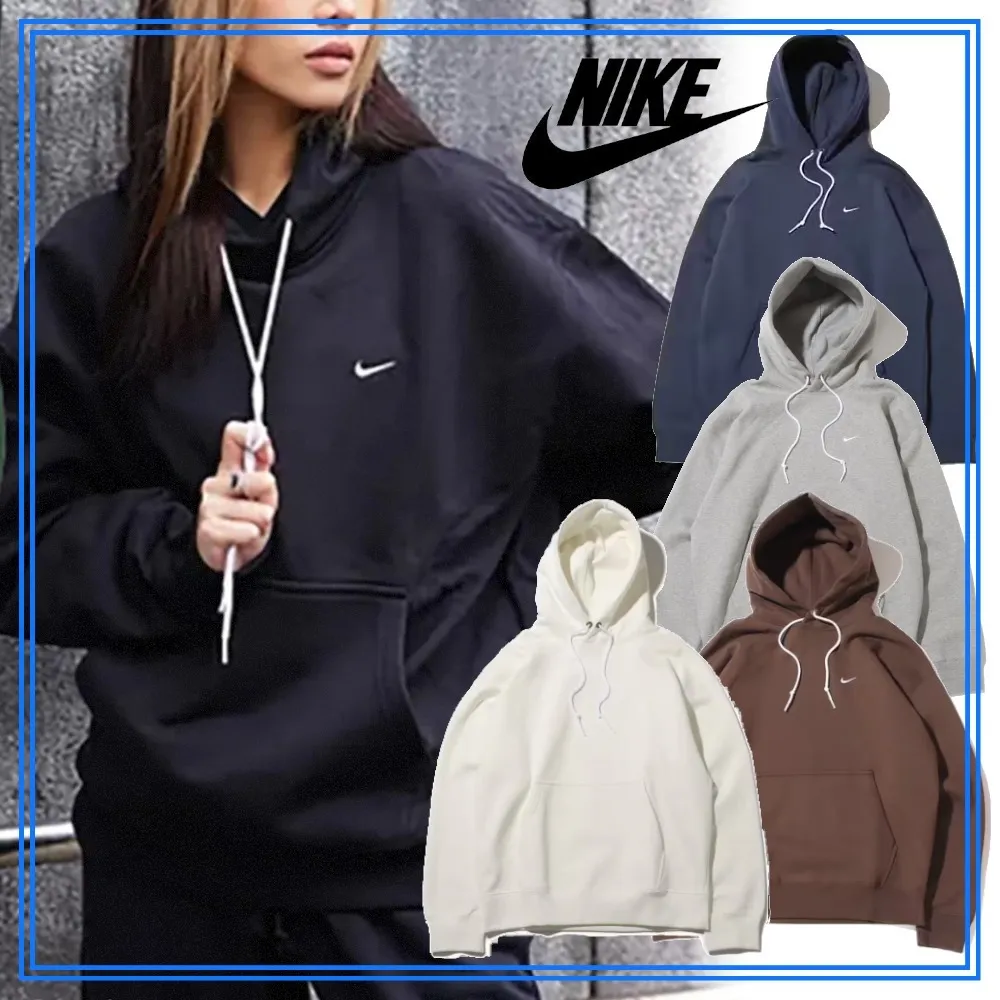 Nike  |Pullovers Unisex Street Style Long Sleeves Plain Cotton Logo