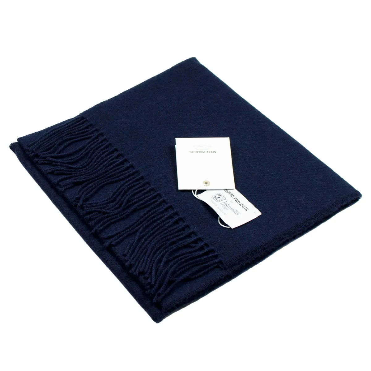 Norse Projects x Johnstons Lambswool Scarf - Navy