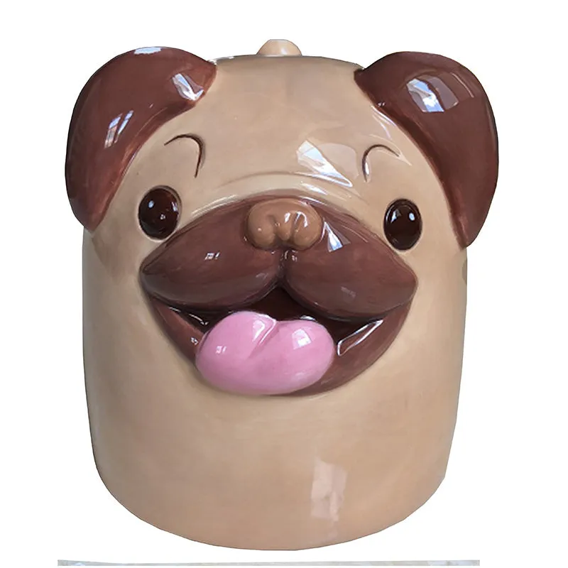 Novelty Upside Down Ceramic Mug - Mopps Pug UMUG12