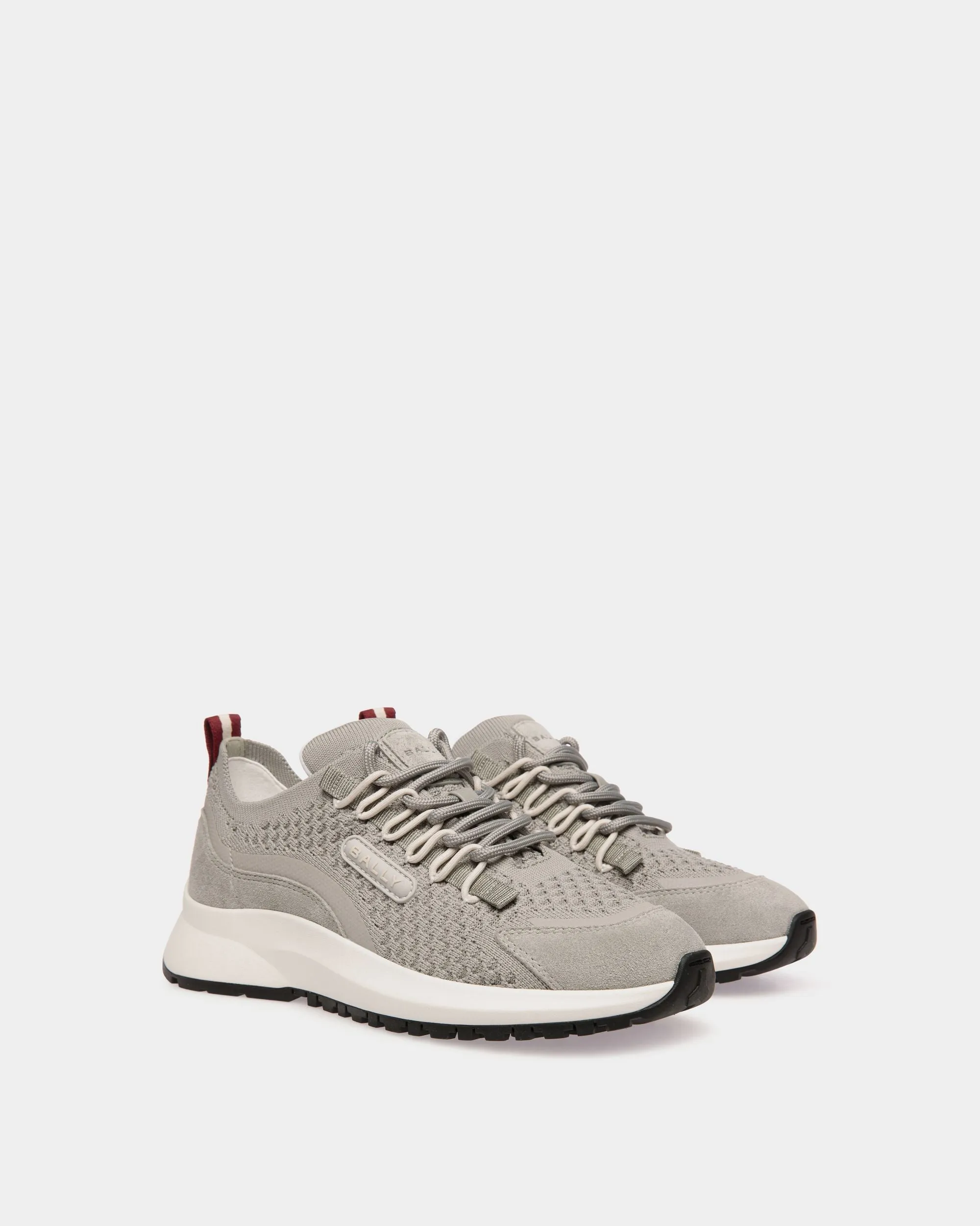 Outline Sneaker In Grey Knit Fabric 