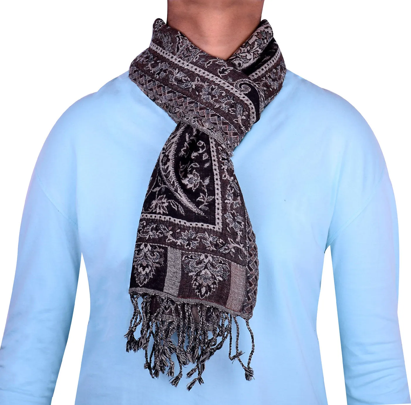 Paisley Unisex Men's Women's Neck Scarf Wool Gift India Clothes (64 x 13 inches)