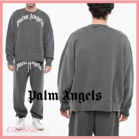 Palm Angels  |Pullovers Street Style Long Sleeves Plain Cotton Logo