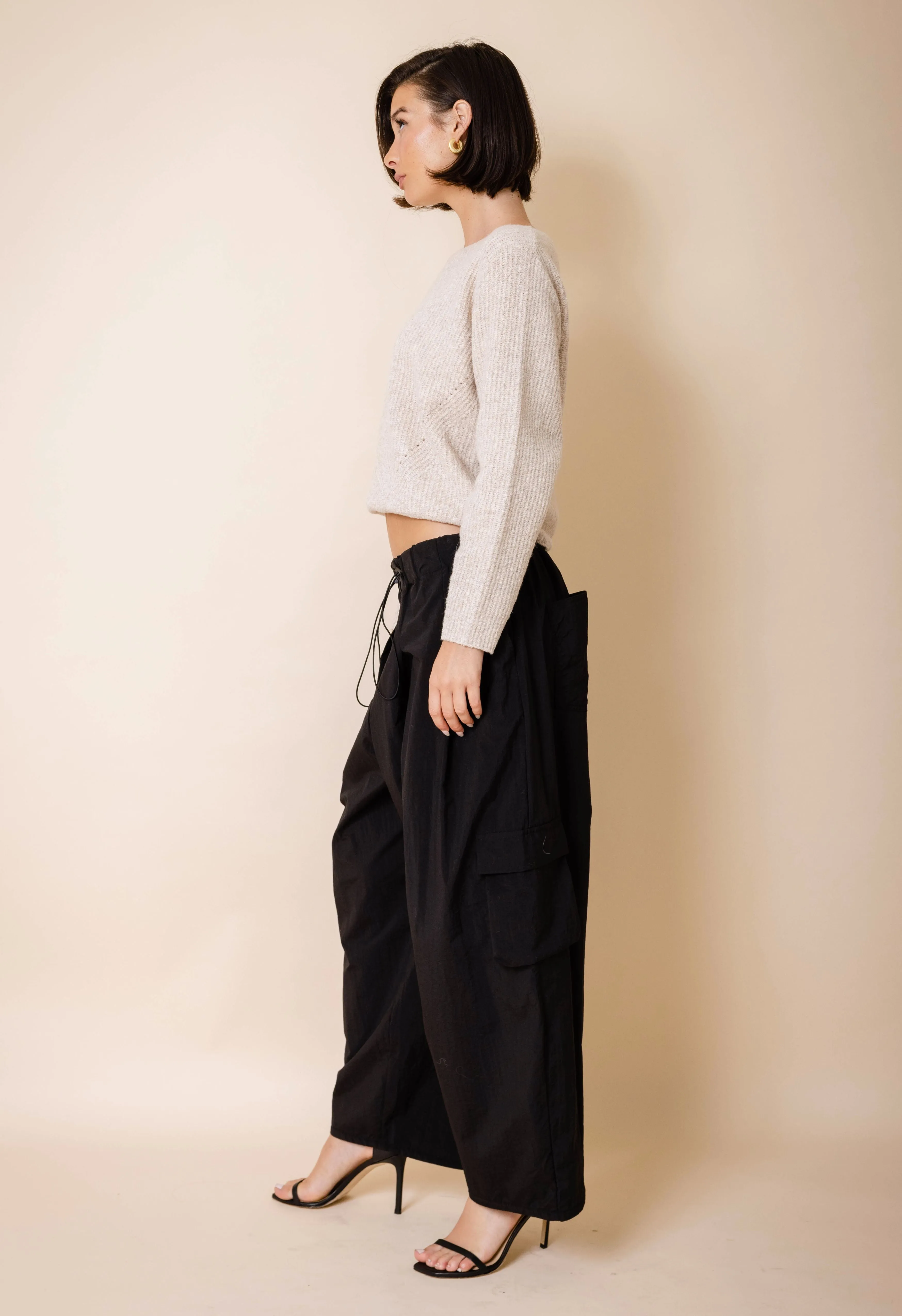 Parachute Pants in Black