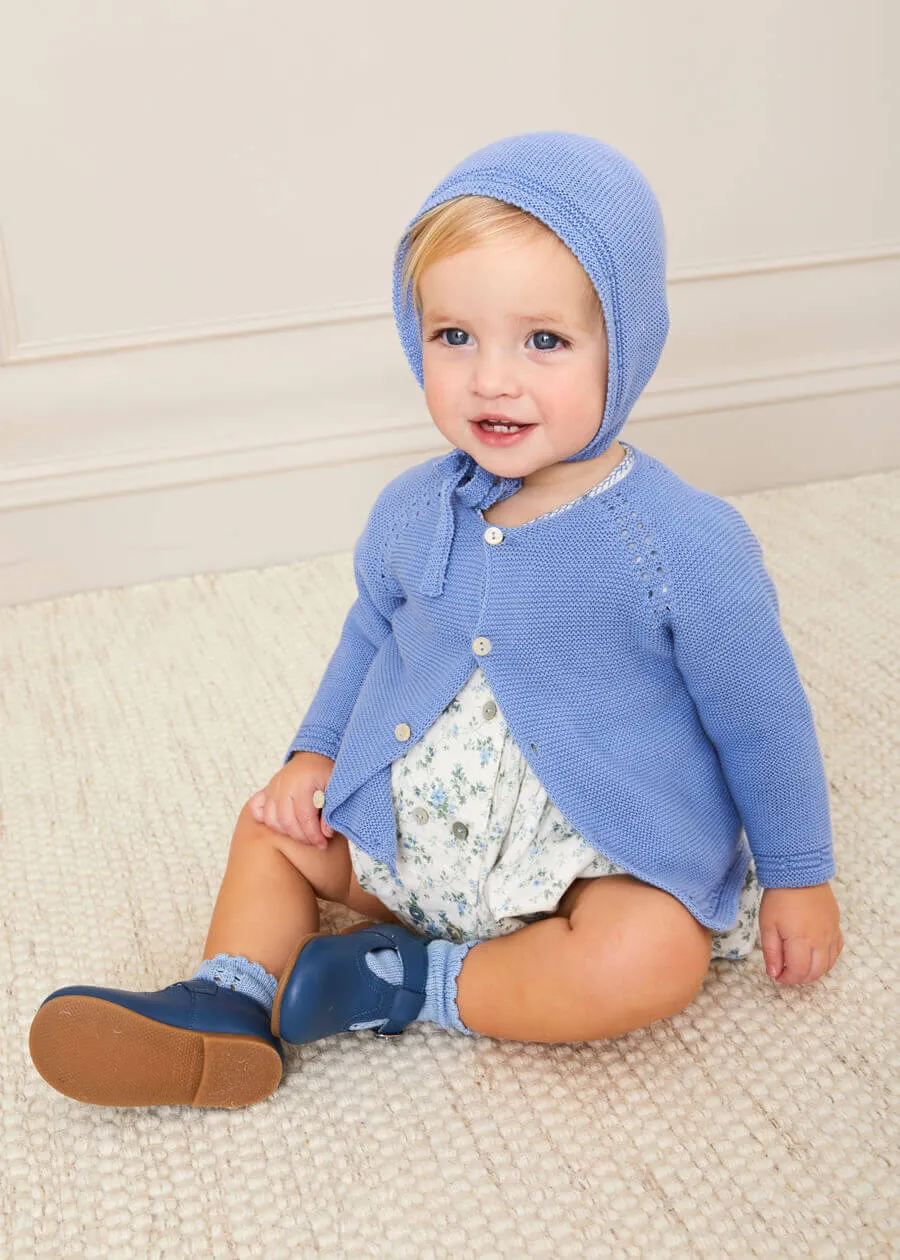 Plain Cardigan in Blue (6mths-6yrs)