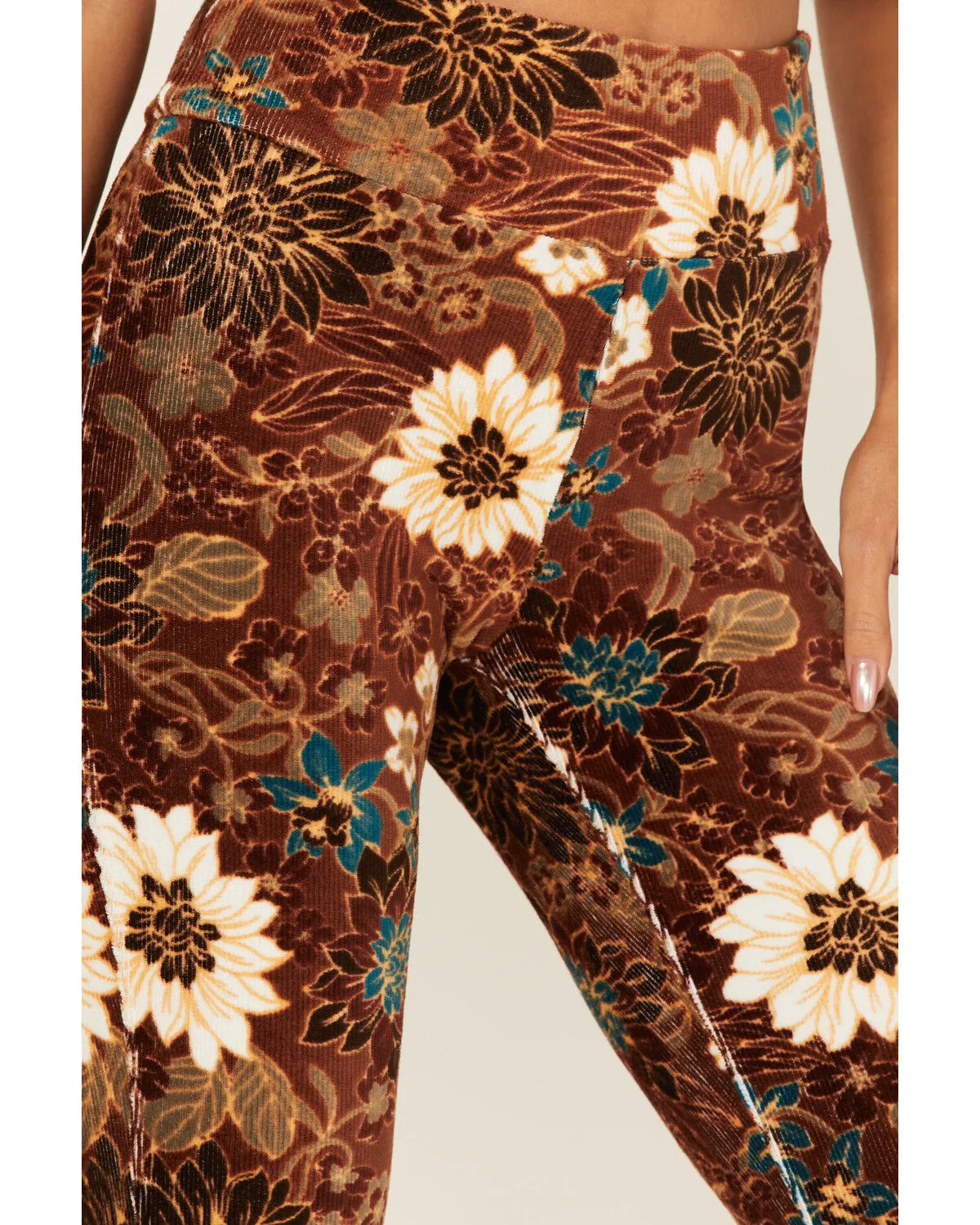 Product Name:  Shyanne Women's Floral Print Corduroy Pants