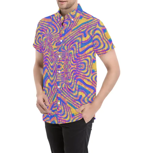 Psychedelic Slam Short Sleeve Button Up Shirt