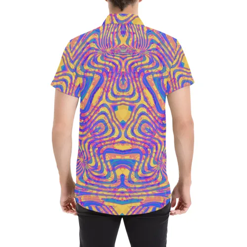 Psychedelic Slam Short Sleeve Button Up Shirt