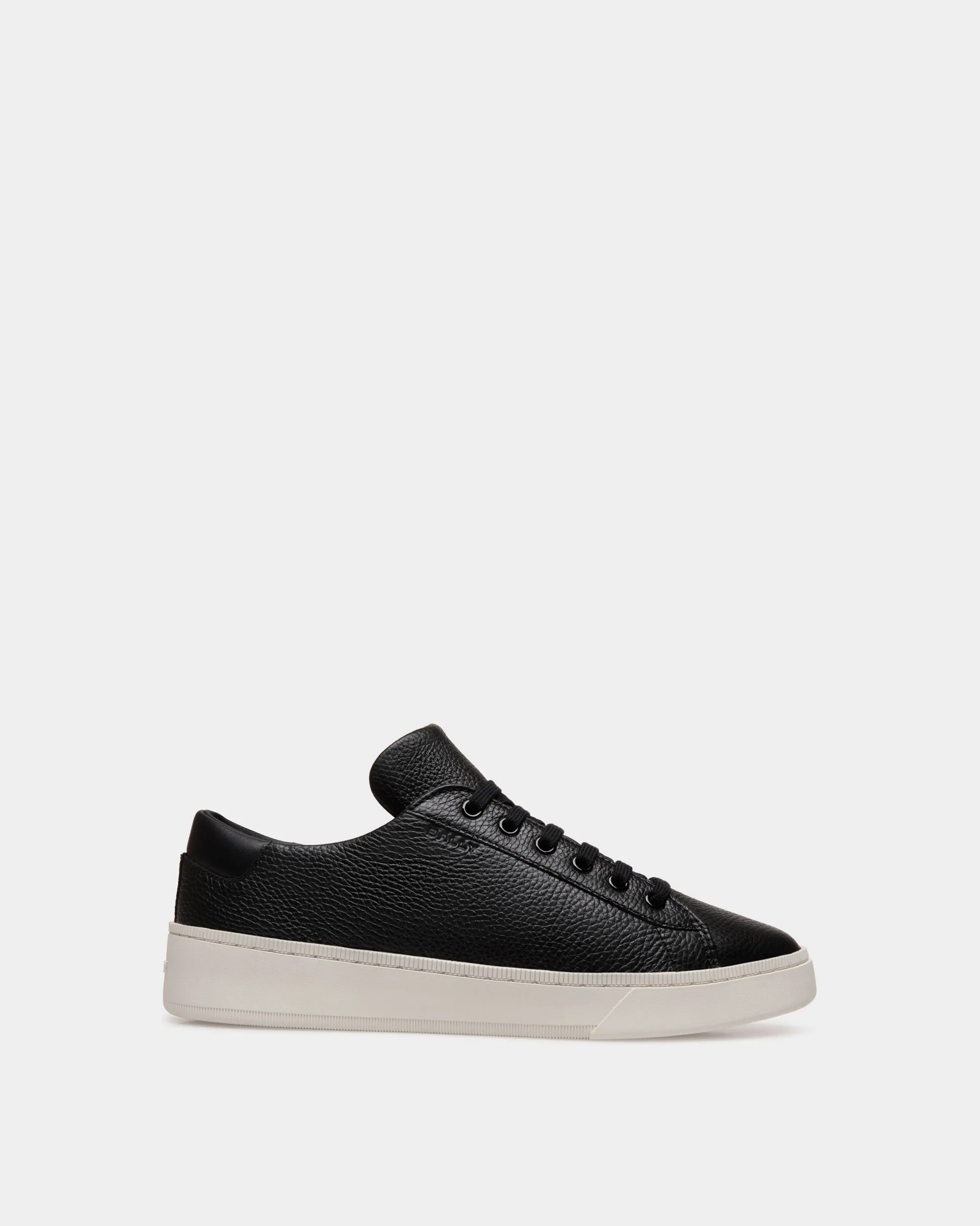 Raise Sneaker In Black Grained Leather 