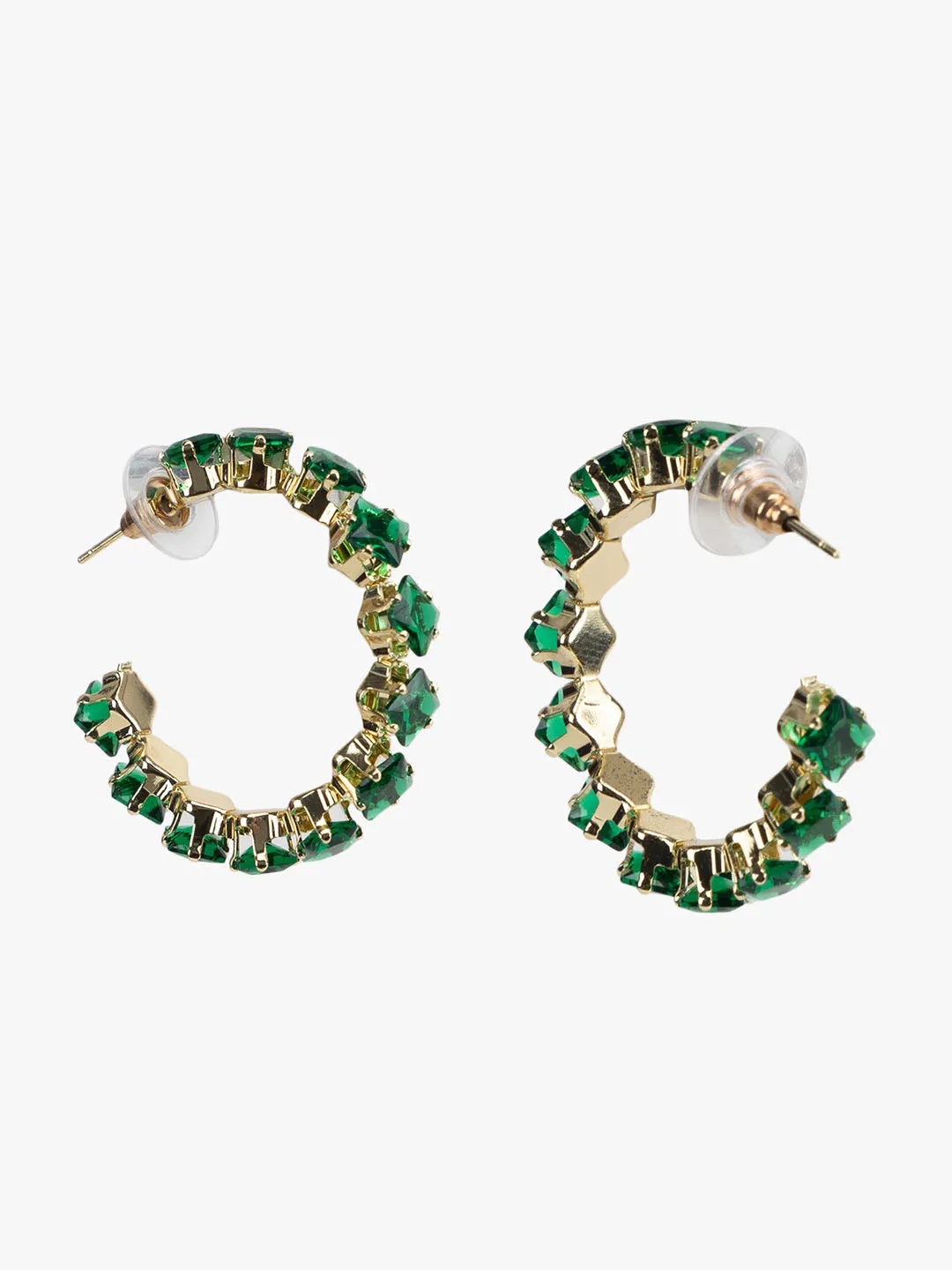 Rhinestone Hoop Earrings