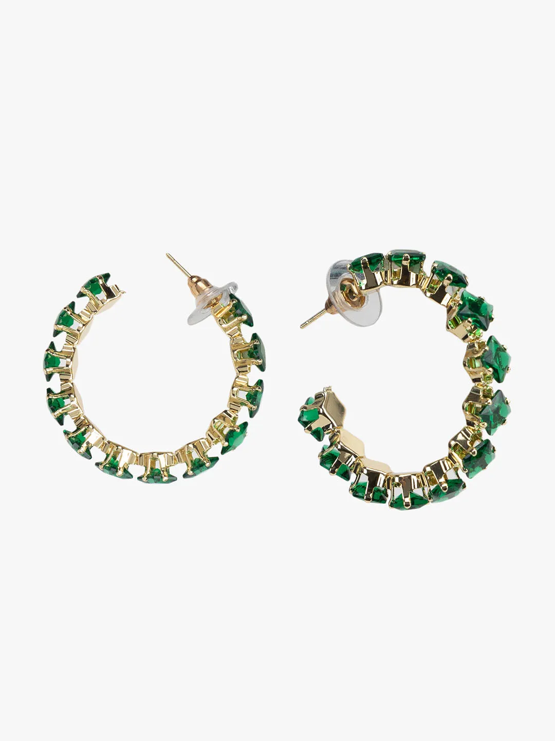 Rhinestone Hoop Earrings