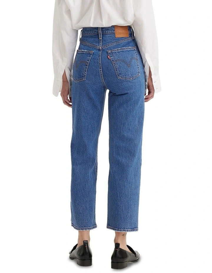 Ribcage Straight Ankle Jeans in Jazz Pop