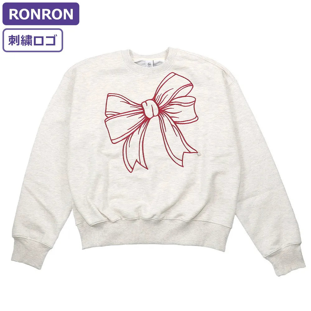 RONRON  |Rib Street Style U-Neck Long Sleeves Plain