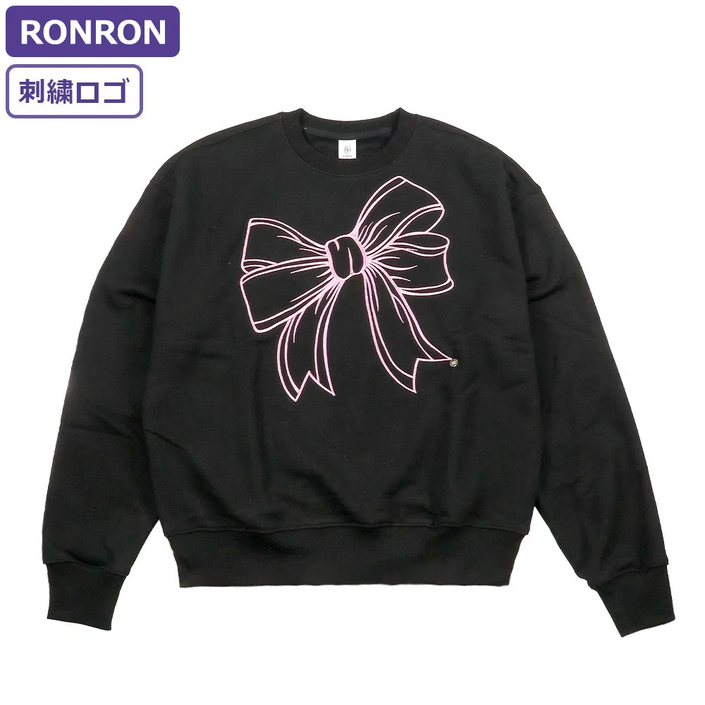 RONRON  |Rib Street Style U-Neck Long Sleeves Plain