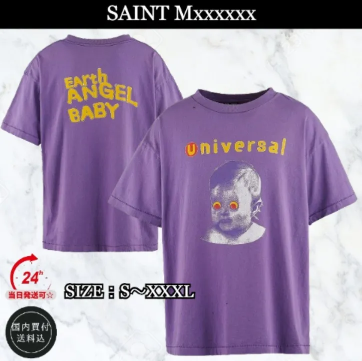 Saint Mxxxxxx  |Crew Neck Street Style Long Sleeves Cotton