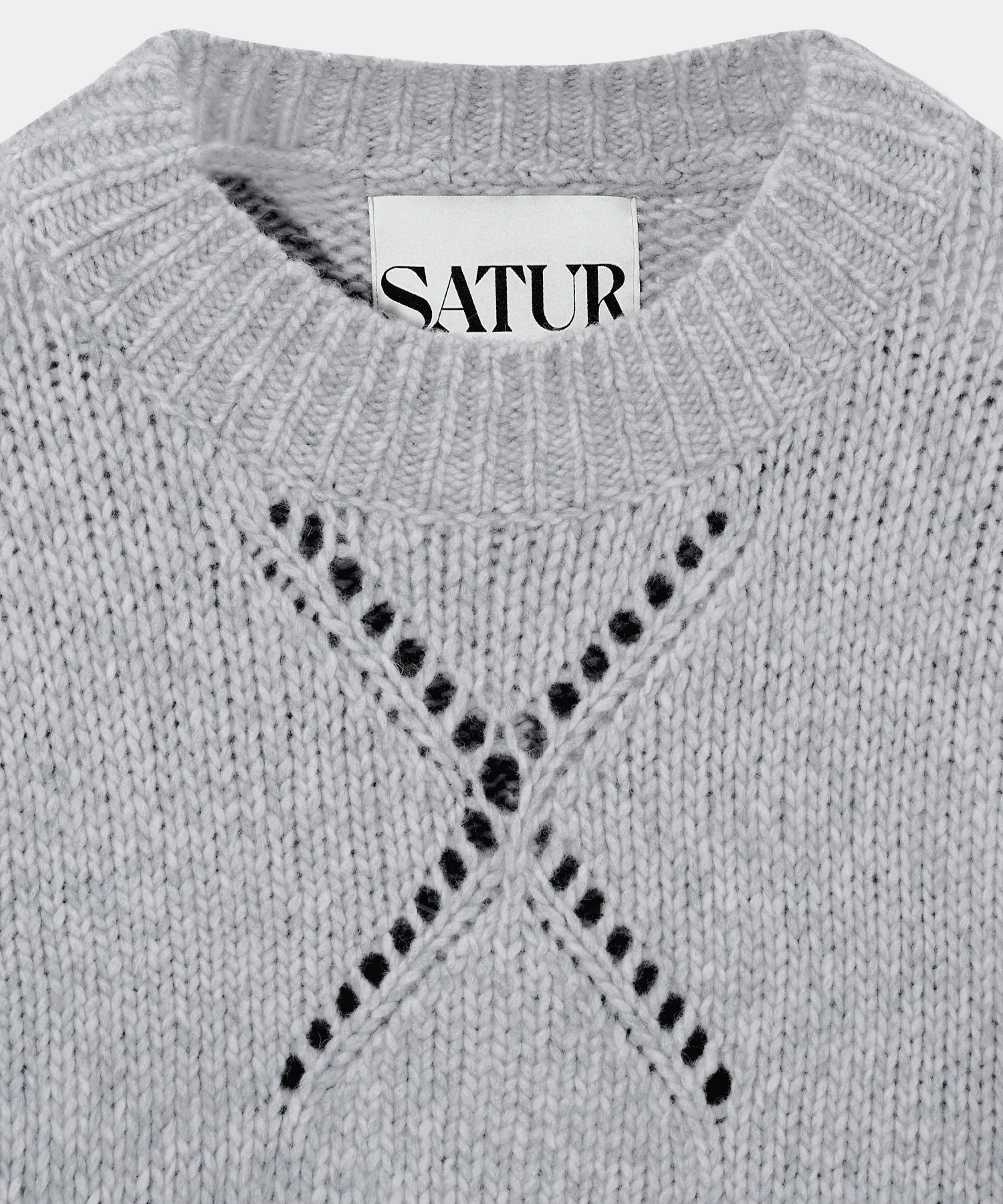 SATUR  |Crew Neck Wool Nylon Street Style Long Sleeves Plain Khaki