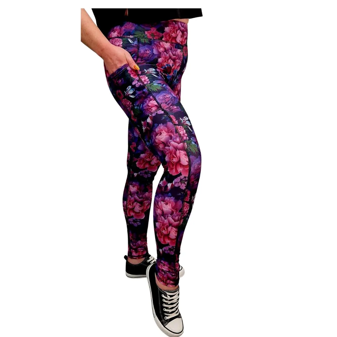 SCULPT Yoga Leggings- Magenta Bloom