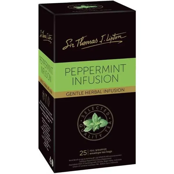 Sir Thomas Lipton Peppermint Infusion Tea 500 Teabags Bulk