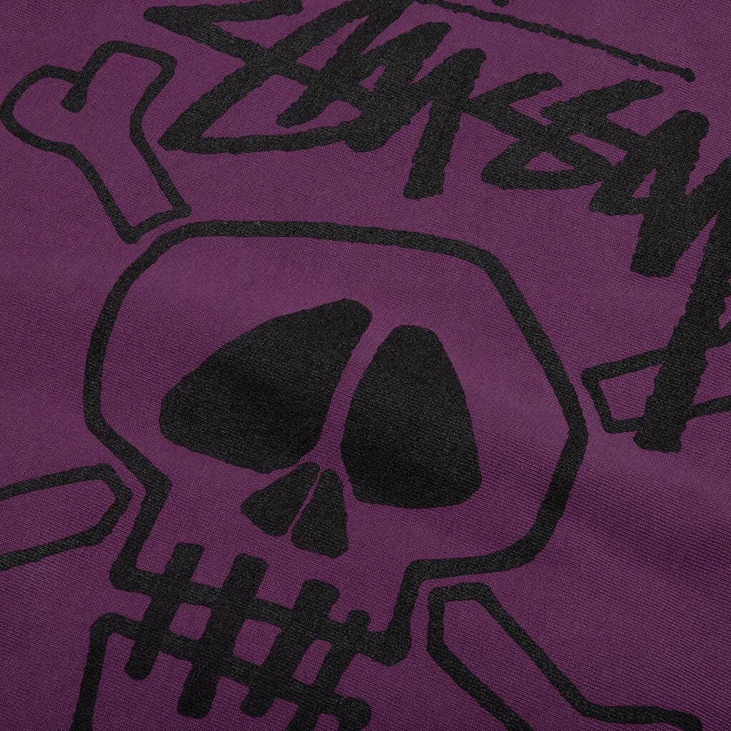 Skull & Bones Pigment Dyed Hood - Purple