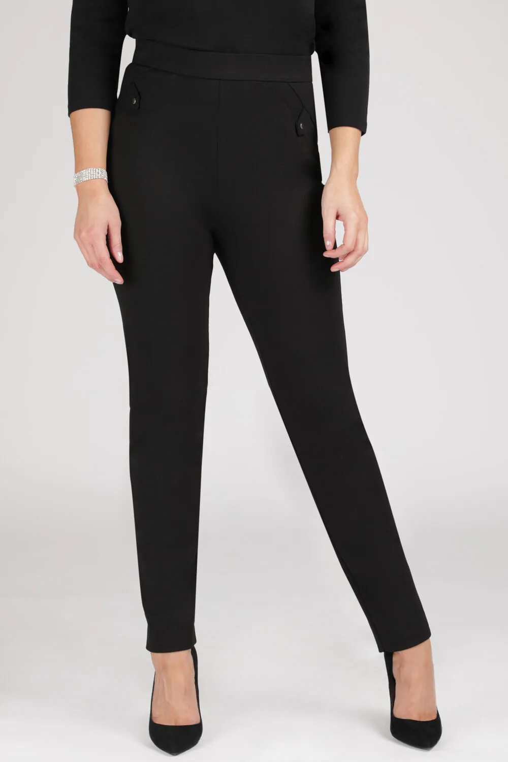 Slim Fit Ponte Elasticated Trousers