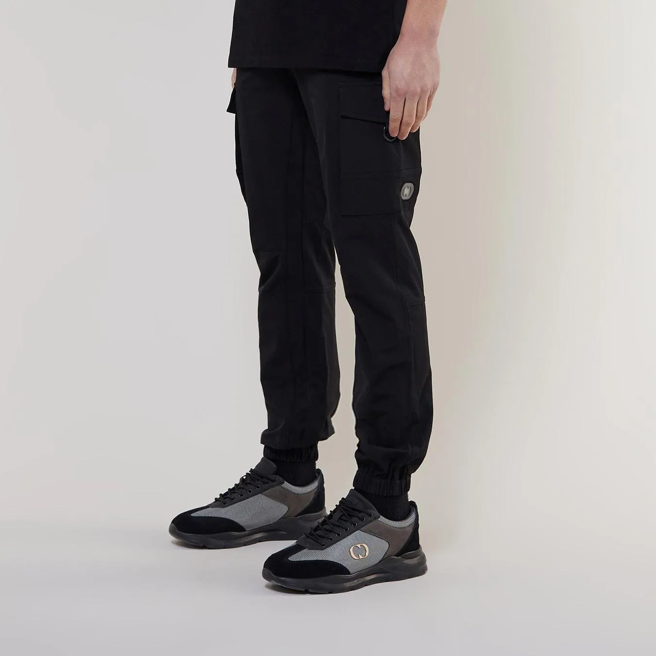 SOHO NYLON PANTS - BLACK