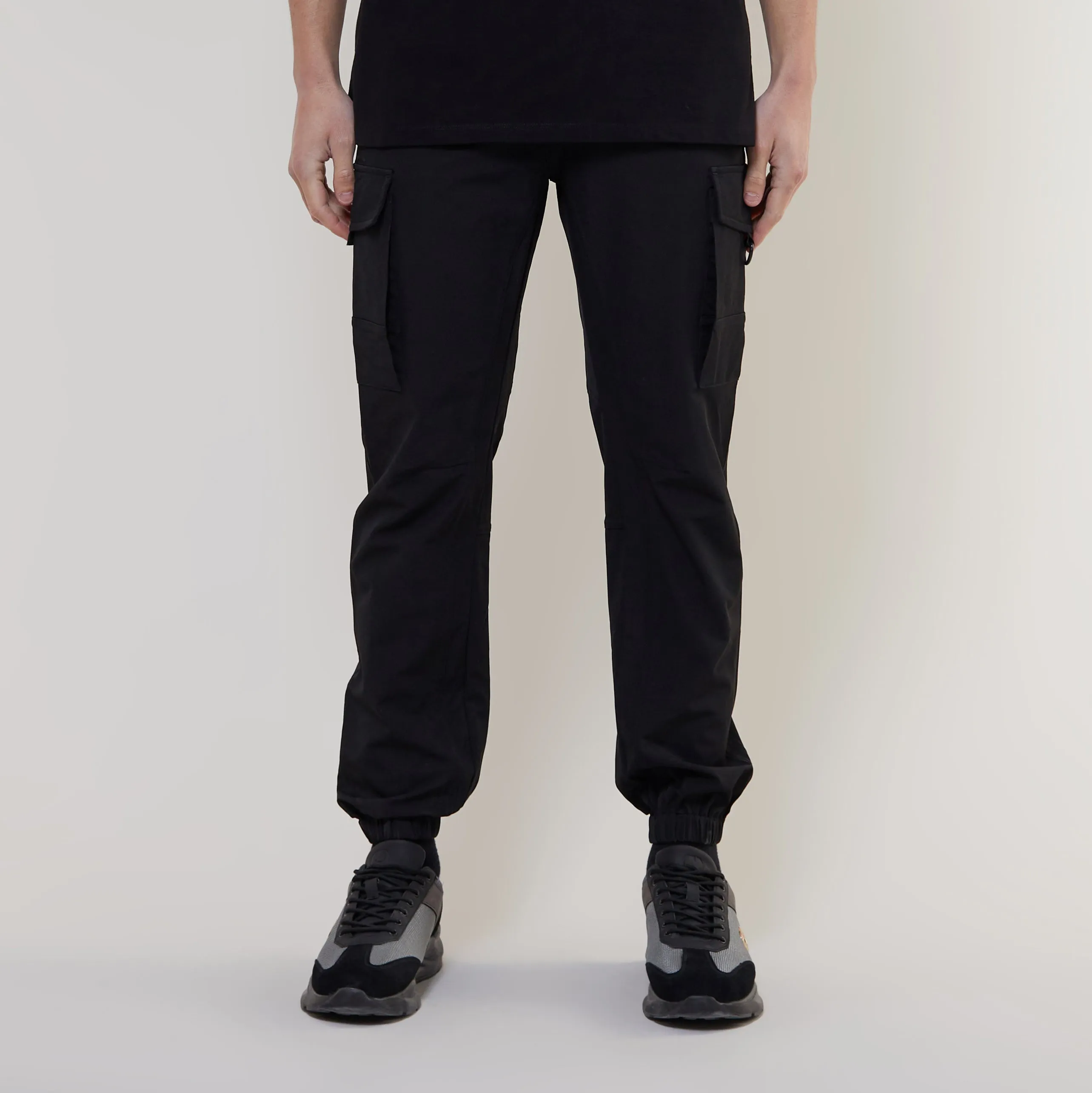 SOHO NYLON PANTS - BLACK