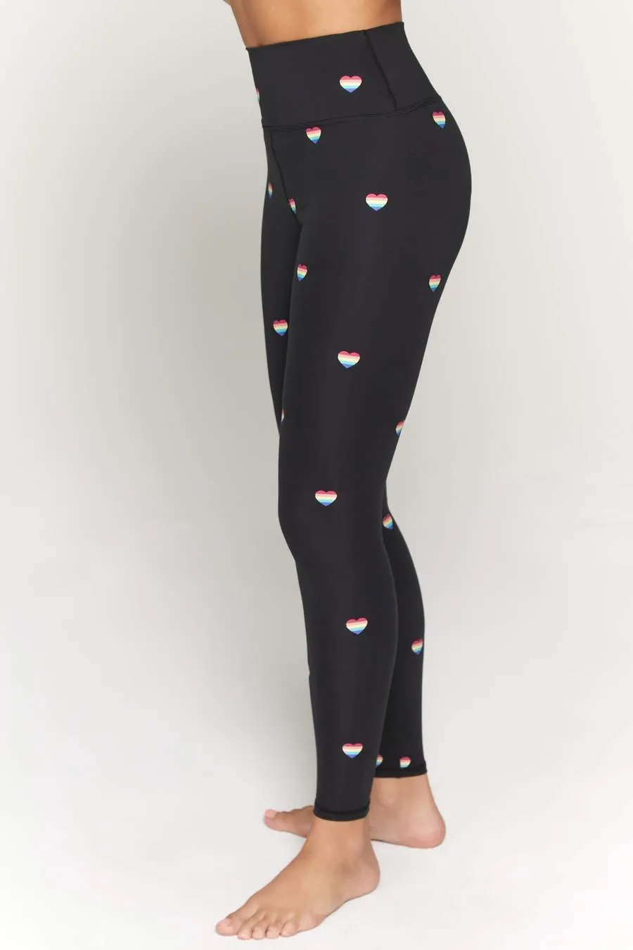 Spiritual Gangster Intent High Waist Legging in Summer Heart Print