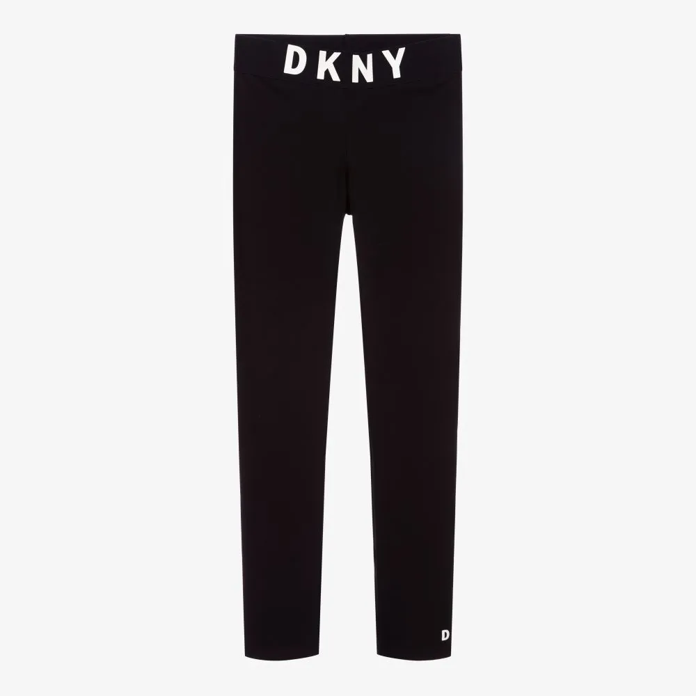 Teen Black Logo Leggings