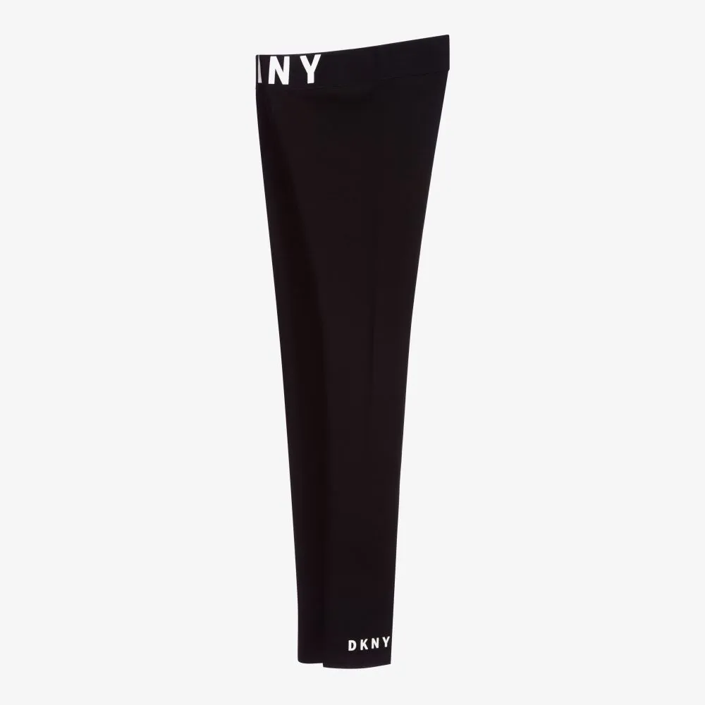 Teen Black Logo Leggings