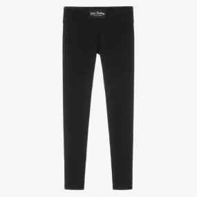 Teen Girls Black Cotton Leggings