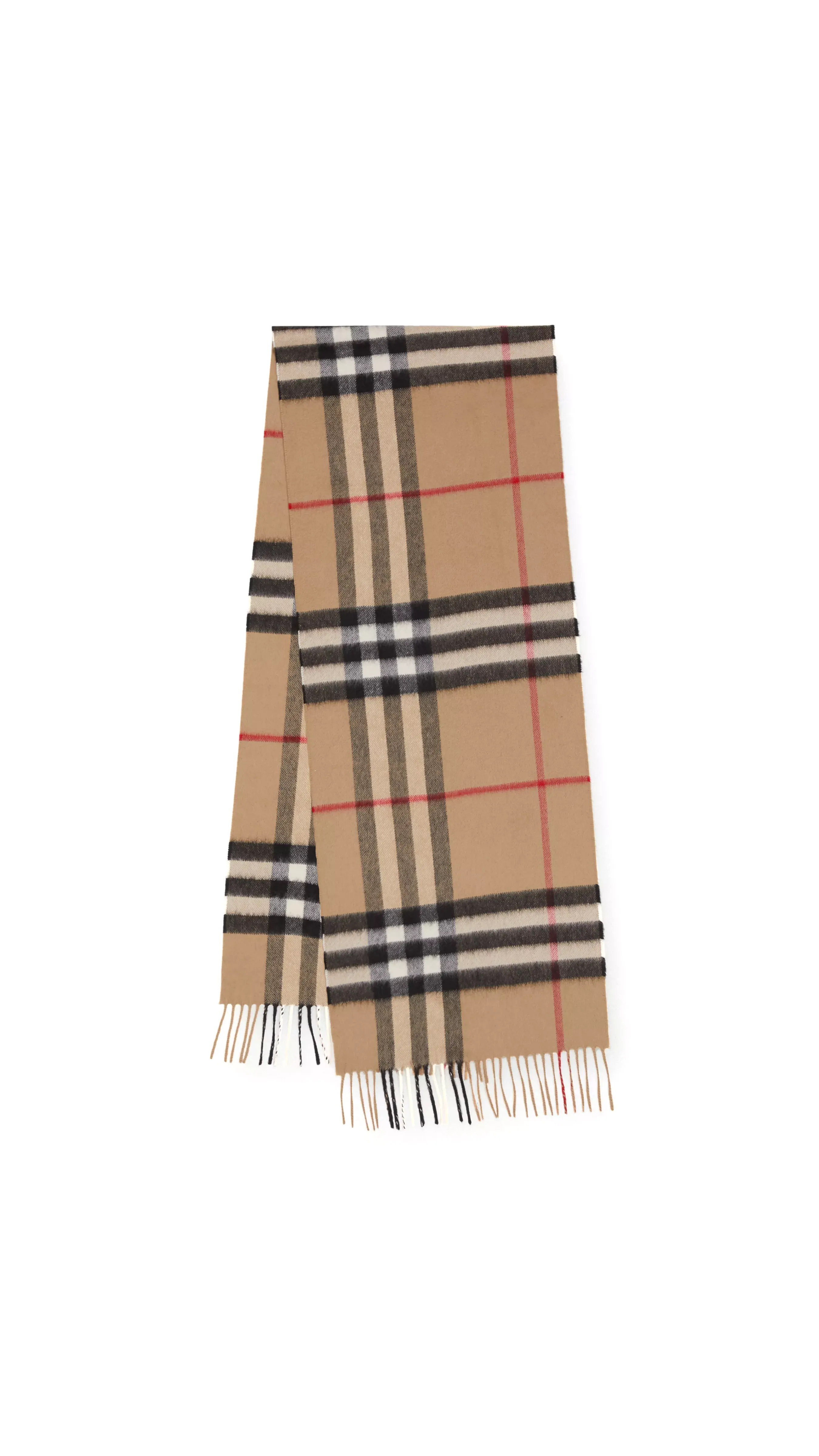 The Classic Check Cashmere Scarf - Archive Beige