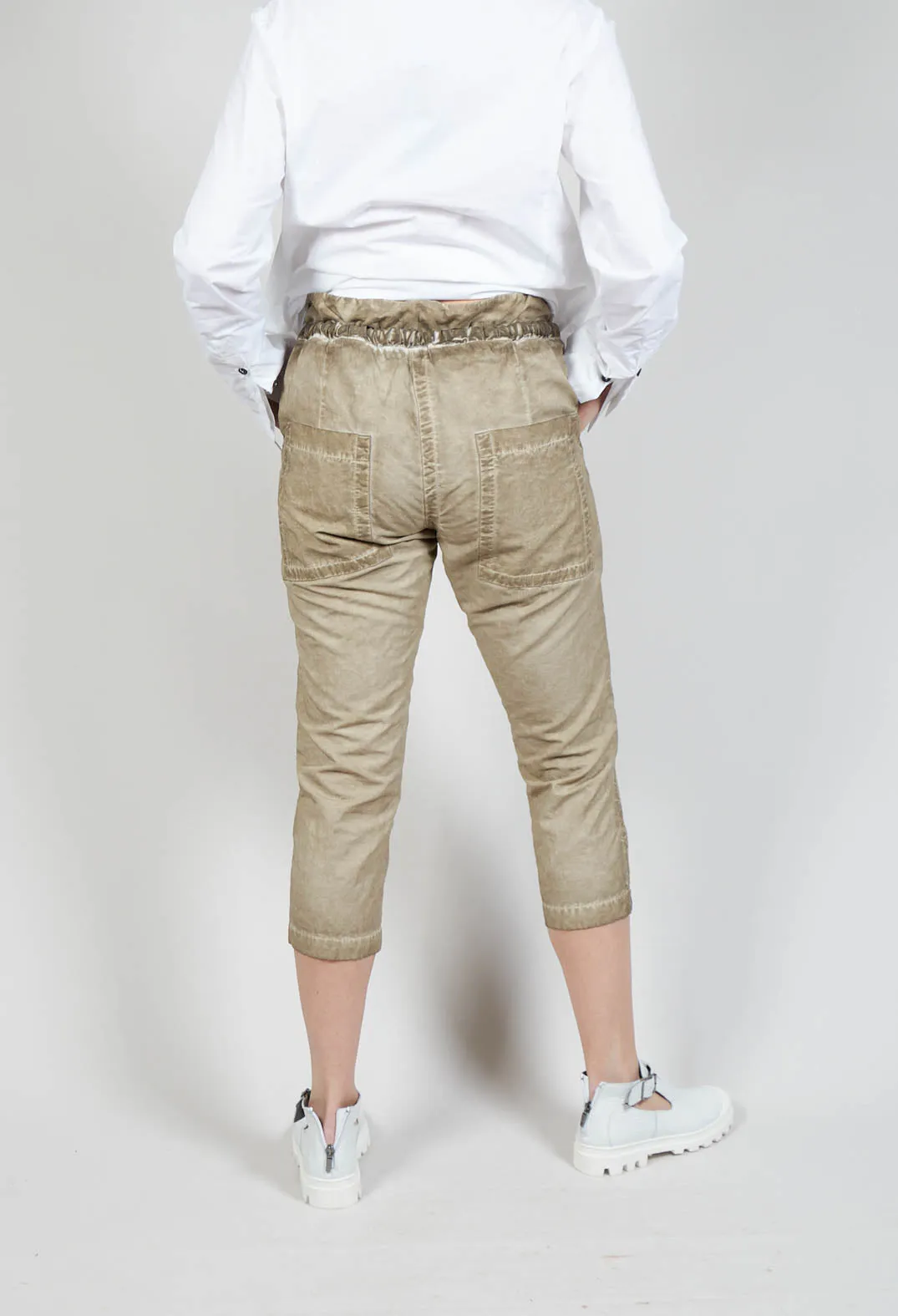 Tie Trousers in Straw Cloud