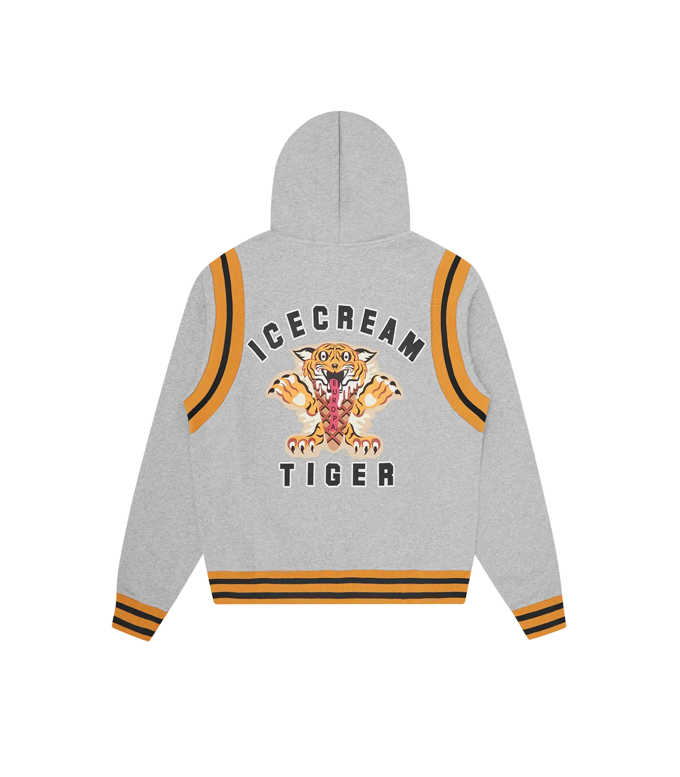 TIGER ZIP-THROUGH HOOD - HEATHER GREY