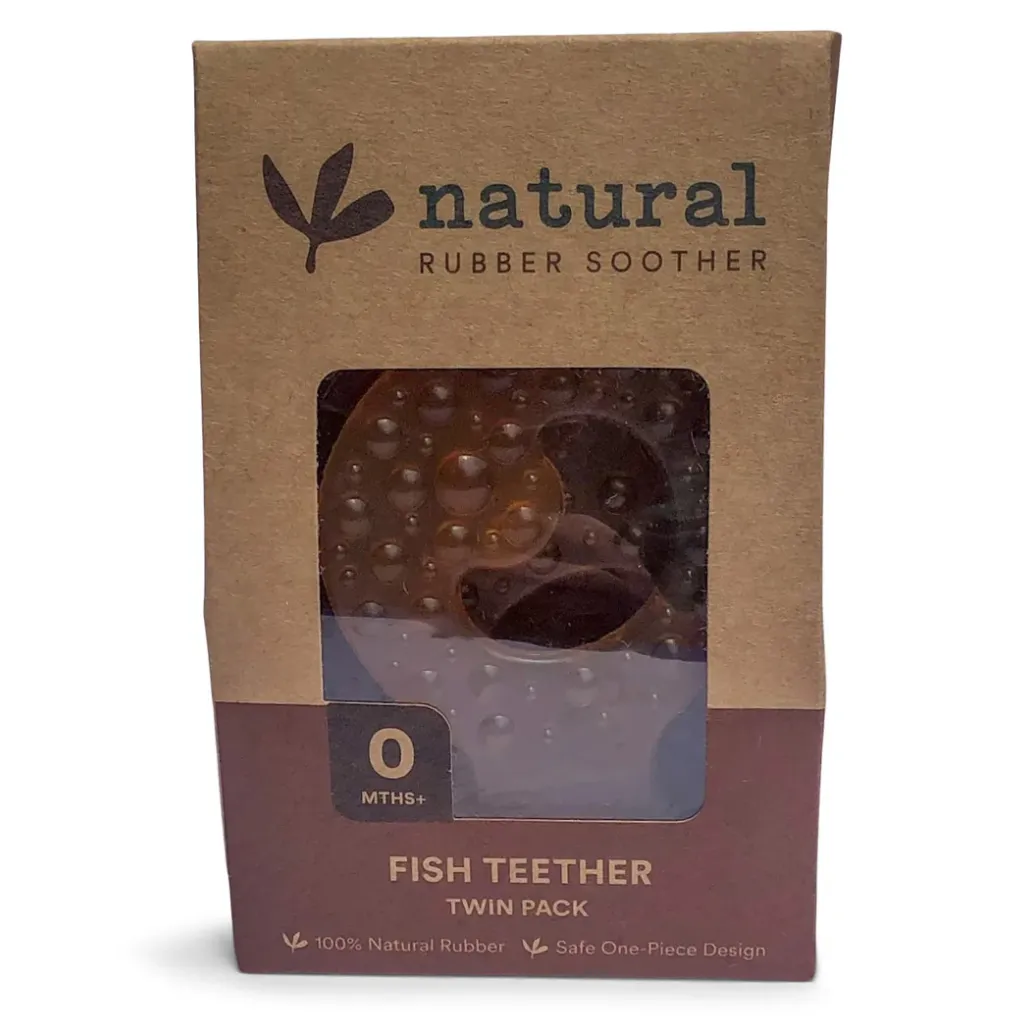 Twin Natural Rubber Teether | Eco Packaging