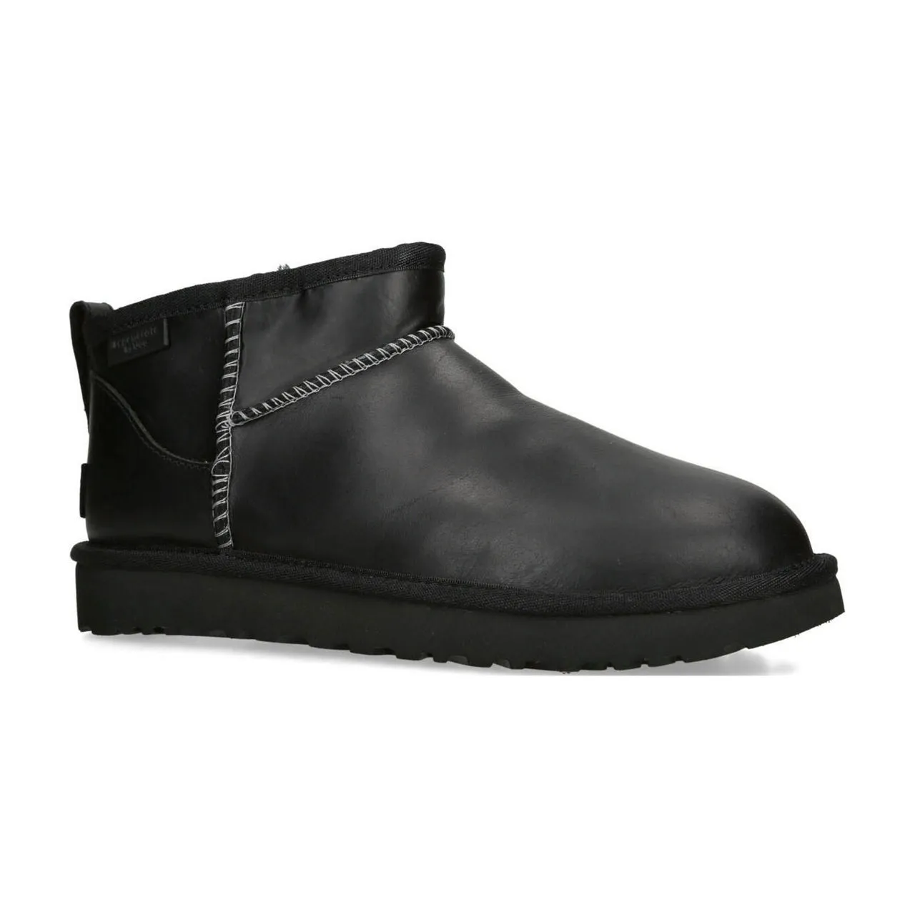 UGG Classic Ultra Mini Leather Regenerate Boots - Black