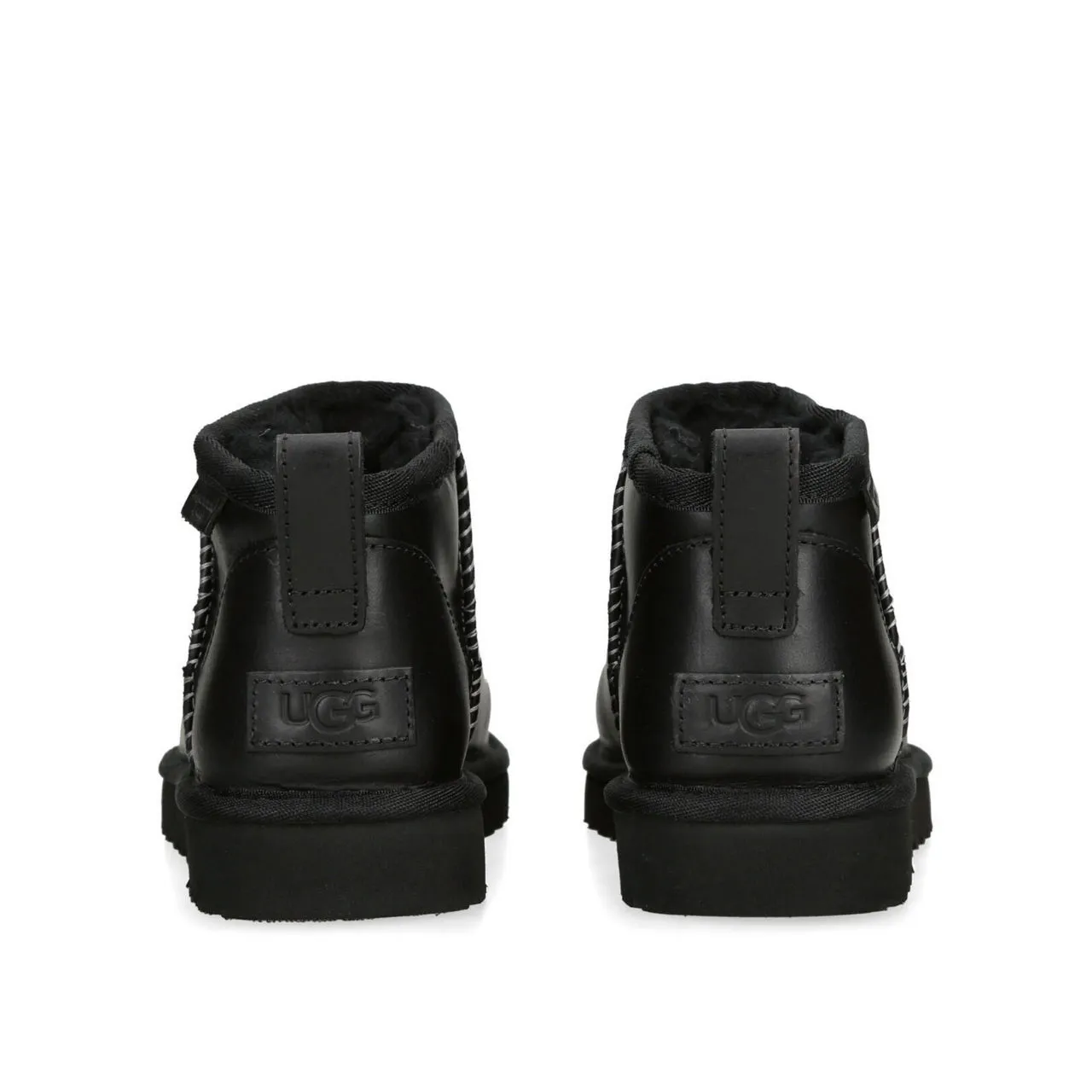 UGG Classic Ultra Mini Leather Regenerate Boots - Black