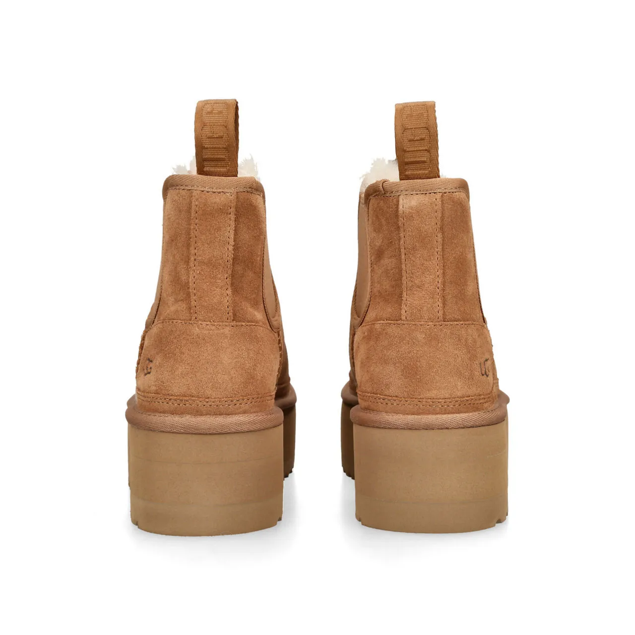 UGG Neumel Platform Chelsea Shearling Boots - Beige