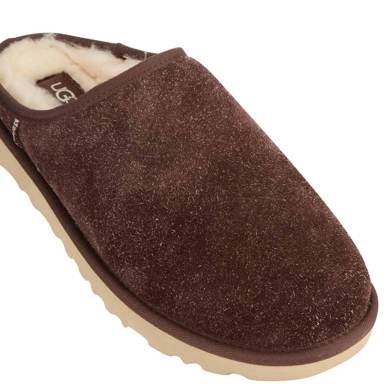 UGG Shaggy Suede Slippers - Brown