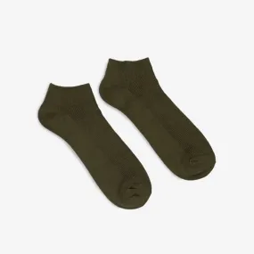 UTILITEES Mixed Cotton Sneaker Socks - Khaki