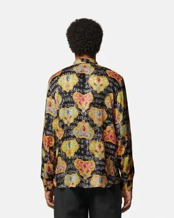 VERSACE JEANS  |Monogram Street Style Long Sleeves Logo Shirts