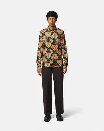 VERSACE JEANS  |Monogram Street Style Long Sleeves Logo Shirts