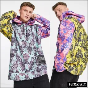 VERSACE JEANS  |Pullovers Sweat Street Style Long Sleeves Cotton Logo