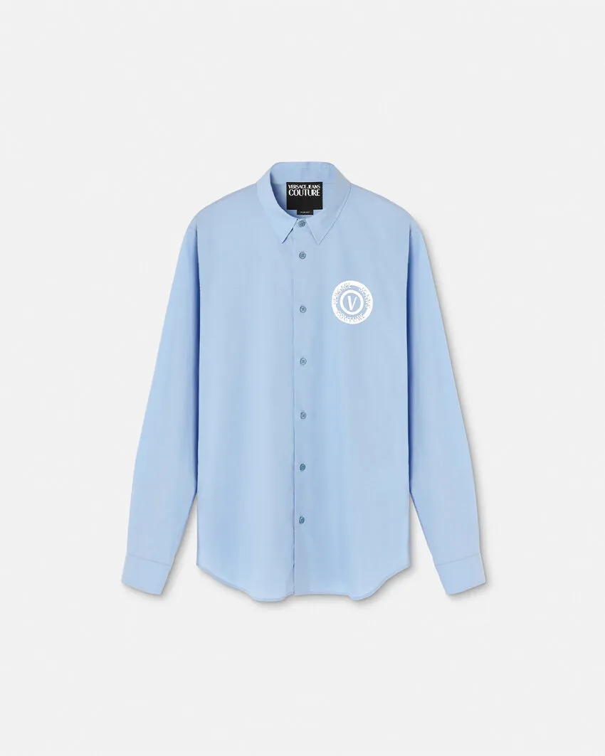 VERSACE JEANS  |Street Style Long Sleeves Plain Cotton Bridal Logo Shirts