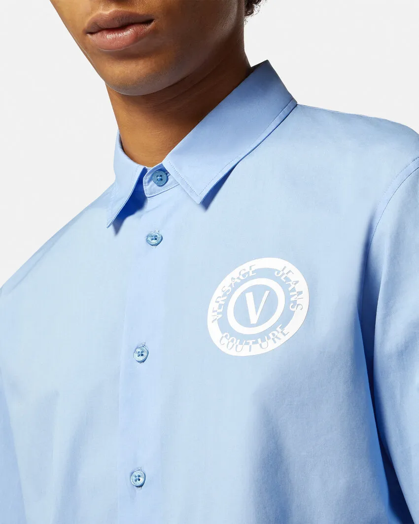 VERSACE JEANS  |Street Style Long Sleeves Plain Cotton Bridal Logo Shirts