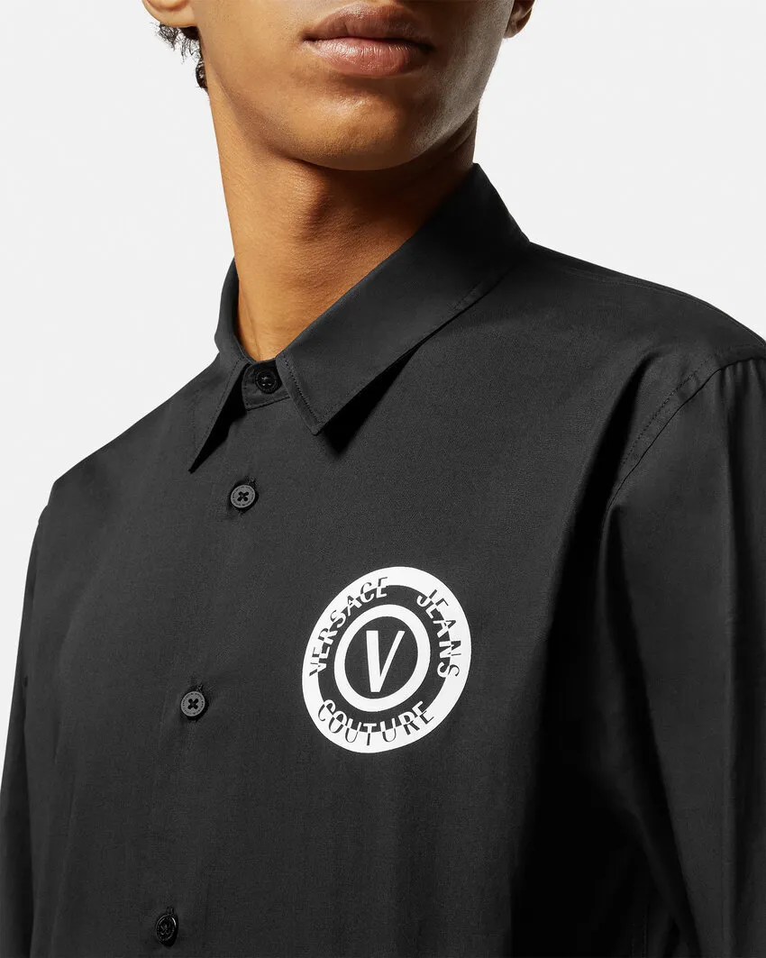 VERSACE JEANS  |Street Style Long Sleeves Plain Cotton Bridal Logo Shirts