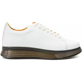 Vinci Leather The Peklin White Leather Sneaker (15489)