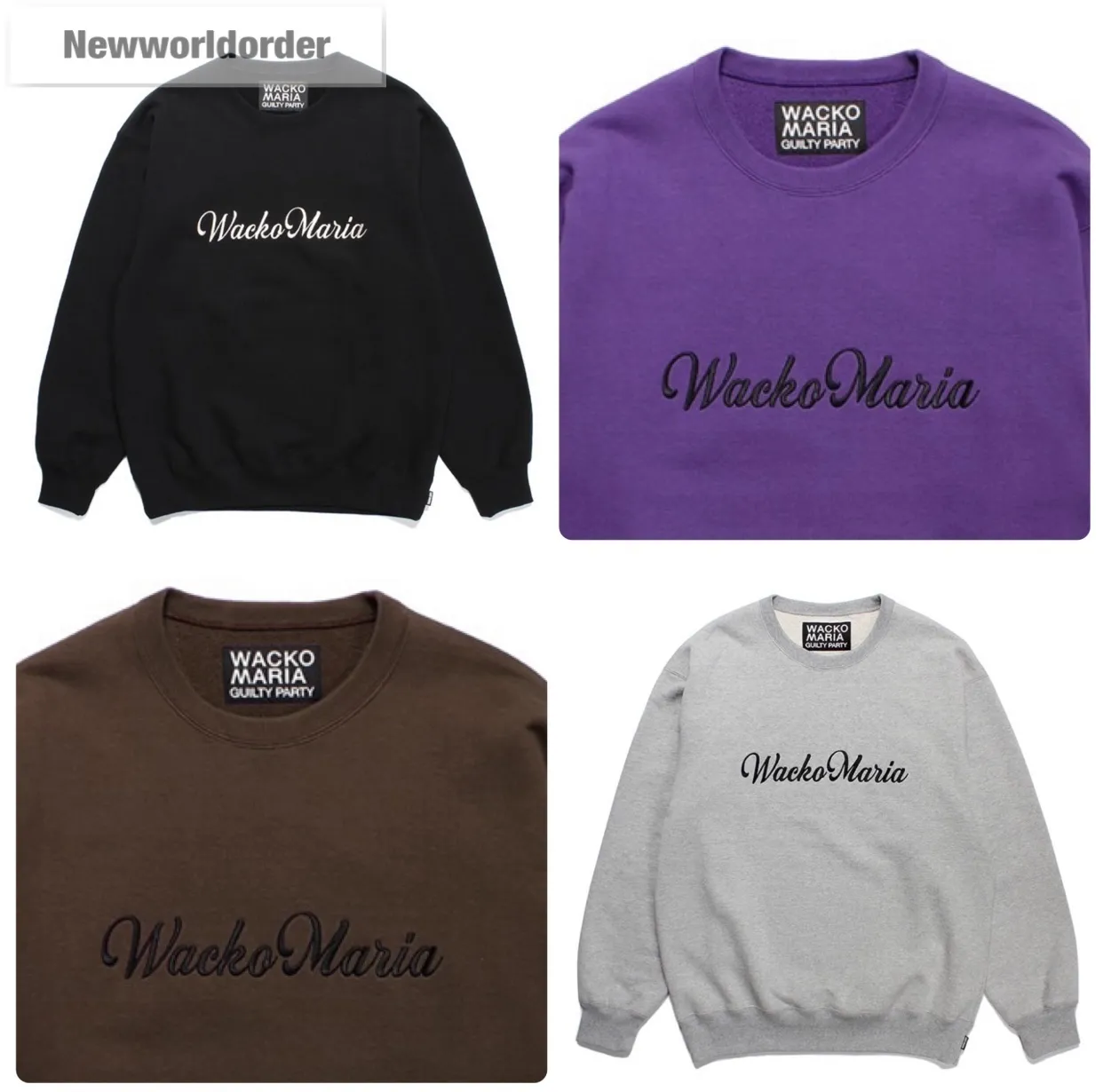 WACKO MARIA  |Pullovers Unisex Street Style Long Sleeves Logo Sweatshirts