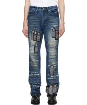 Who Decides War Blue Scripture Jeans